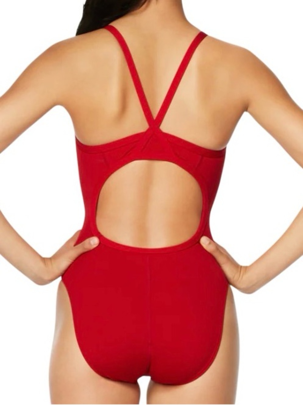 SPEEDO SOLID ENDURANCE FLYBACK Performance Training Swimsuit SZ 12 / 38 NWT - Picture 5 of 6